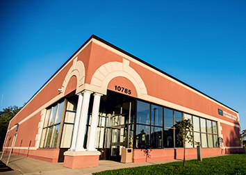 An exterior view of the SUNY Jamestown Community College North County Training Center in Dunkirk, NY.